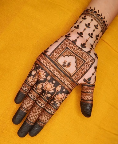 Western Bridal Mehndi Design